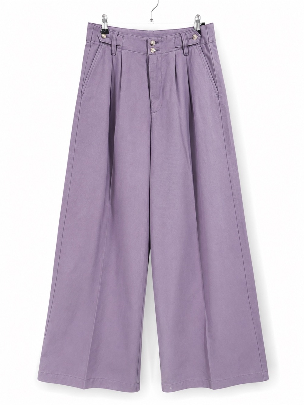Madewell Lavender Wide Leg High Rise Pants Size 6 Casual Chic - Picture 2 of 6